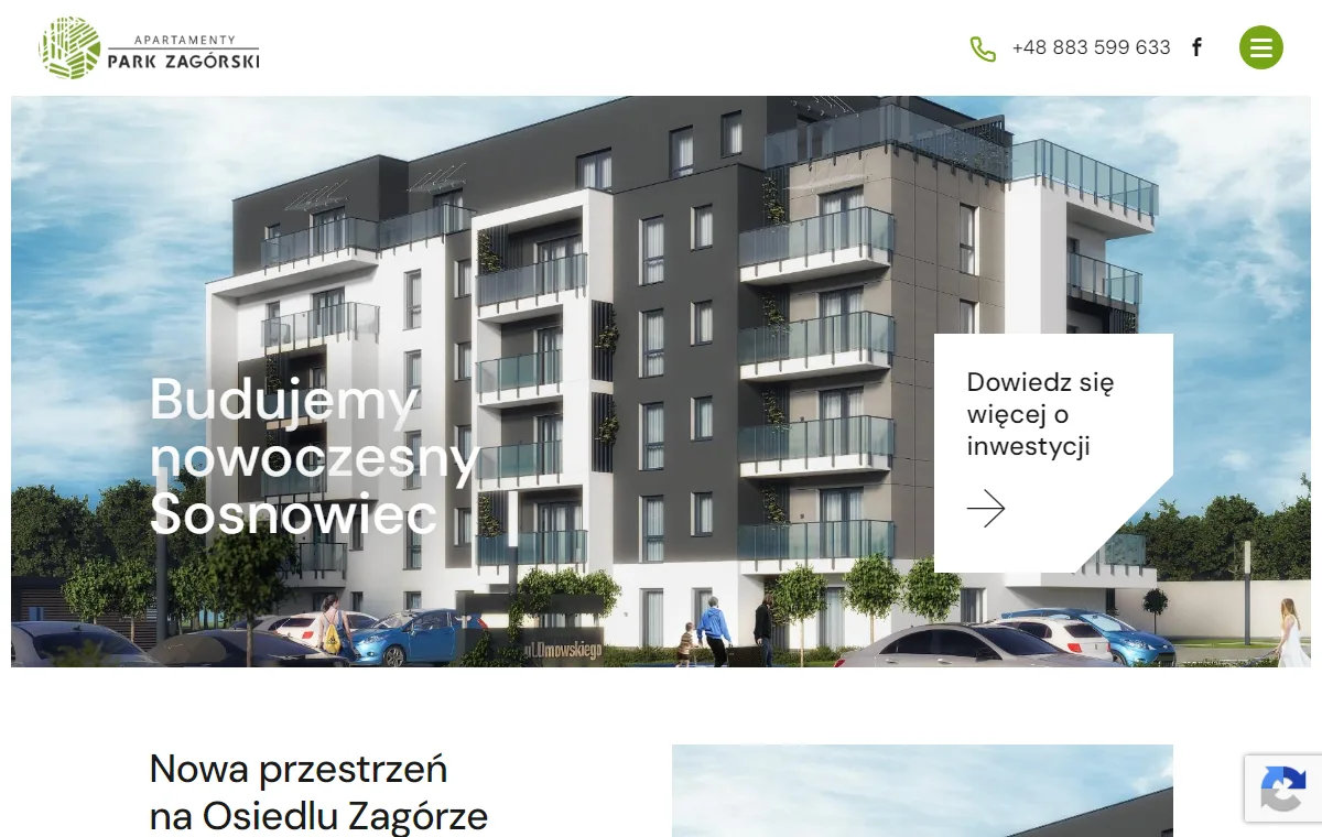 Park Zagórski - strona inwestycji z wyszukiwarką mieszkań
