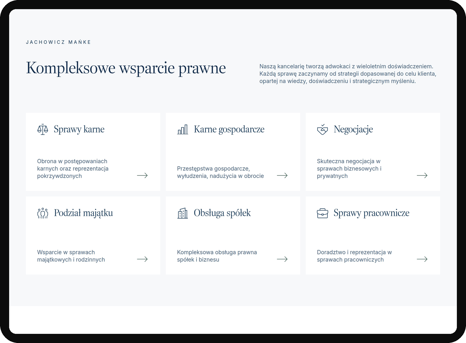 Specjalizacje kancelarii adwokackiej na komputerze – projekt Iguana Studio