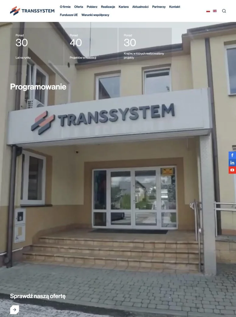 Transsystem – serwis firmy z branży intralogistyki