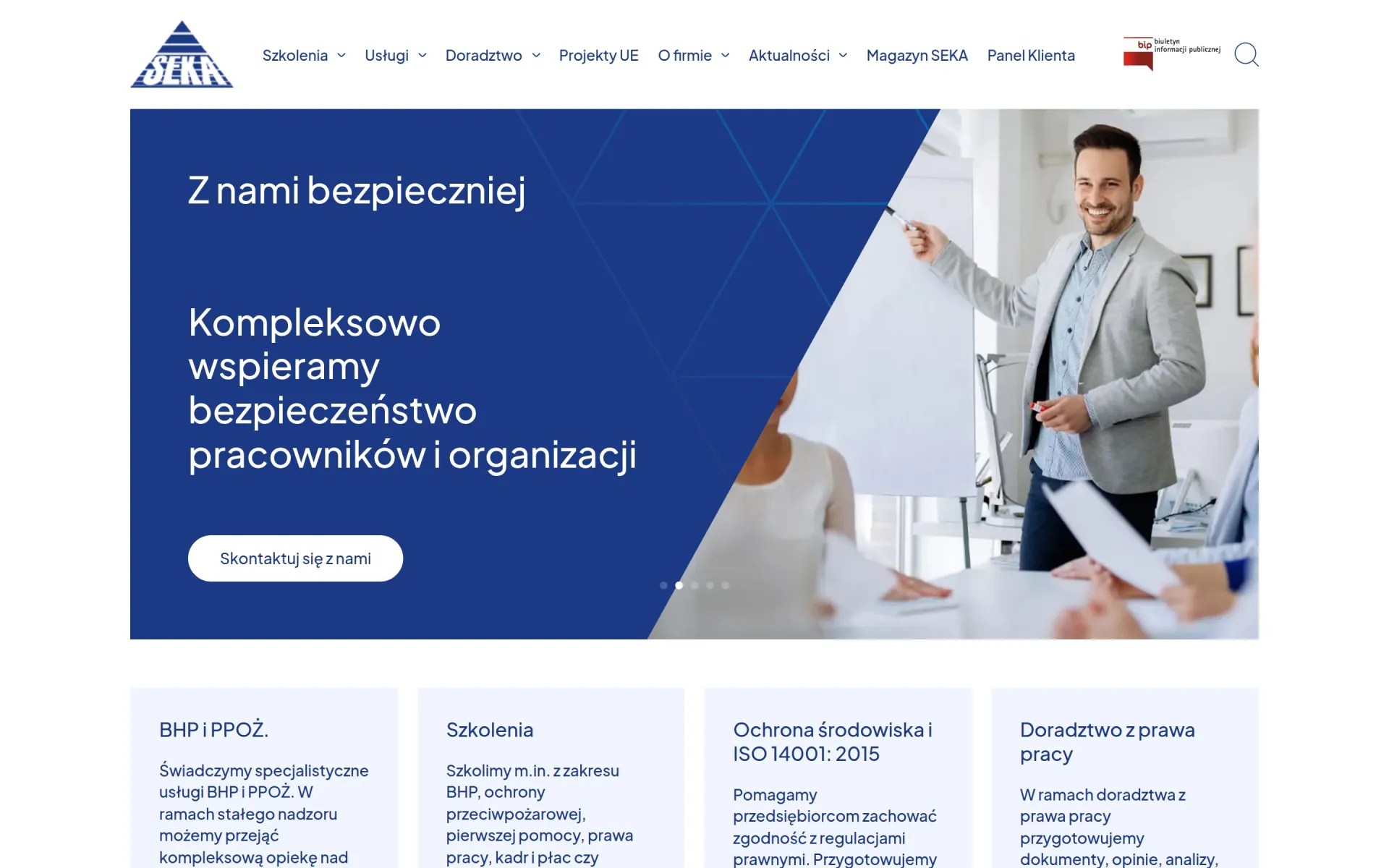 Przewijanie strony głównej seka.pl na komputerze