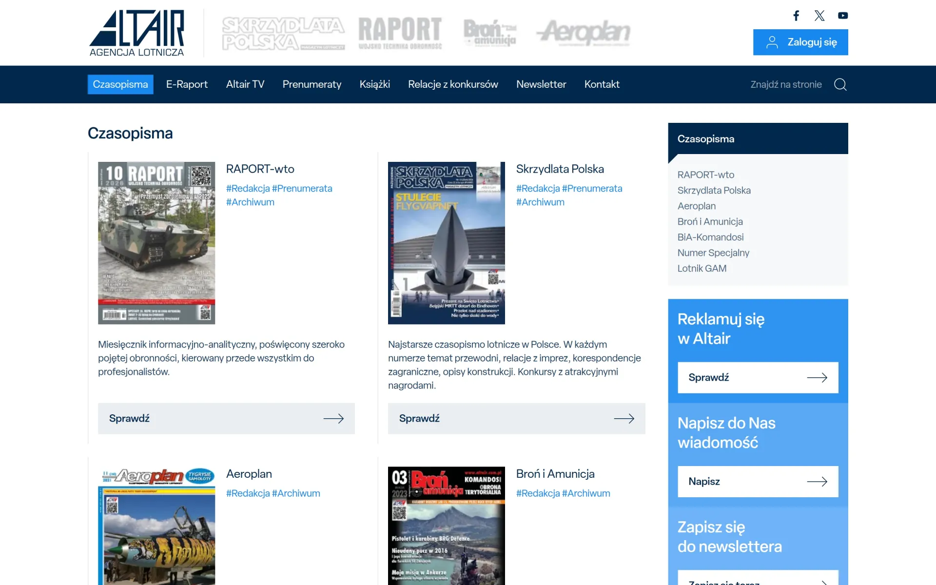 Przewijanie podstrony Czasopisma na altair.com.pl