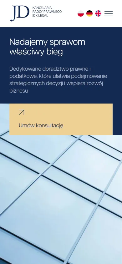 Strona główna jdudeklegal.pl na telefonie