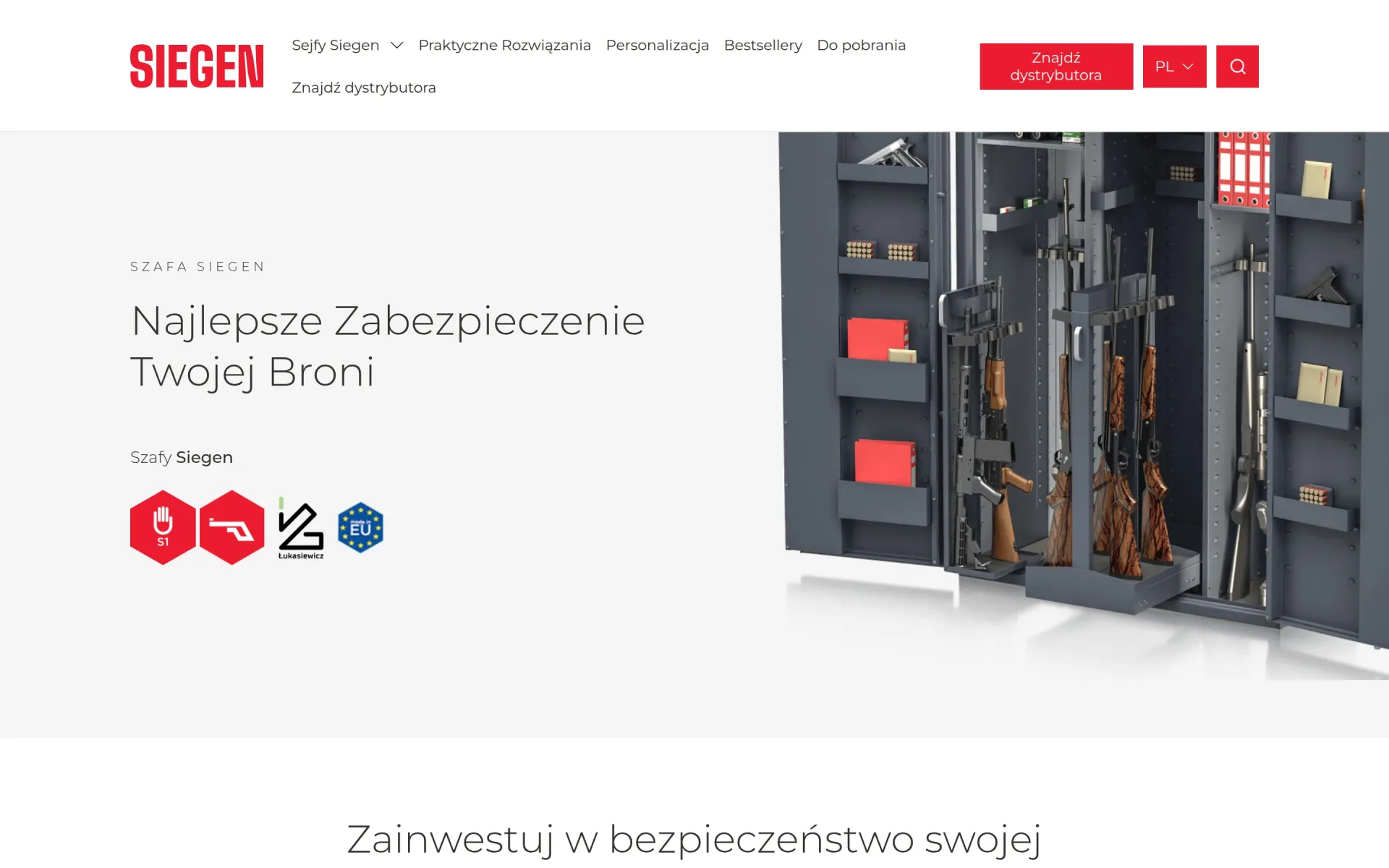 Przewijanie strony głównej siegen.com.pl na komputerze