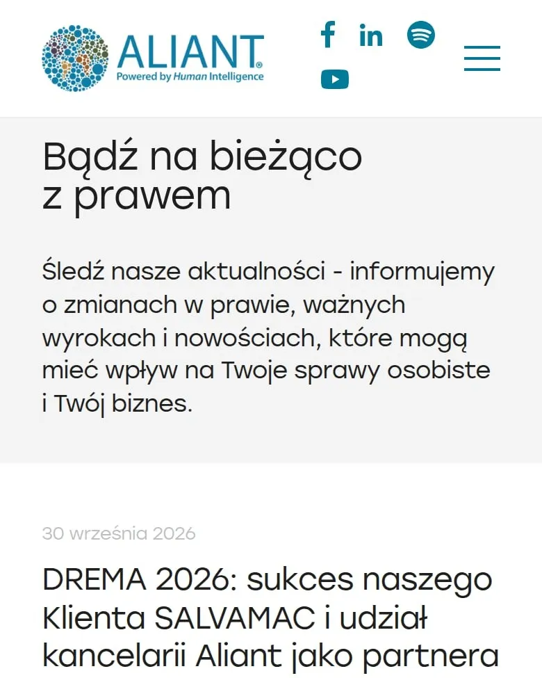 Aktualności „Bądź na bieżąco z prawem” na telefonie