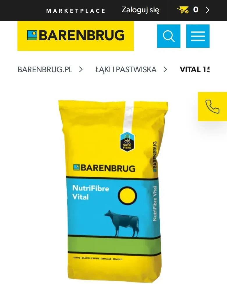 Karta produktu Vital 15 kg na telefonie