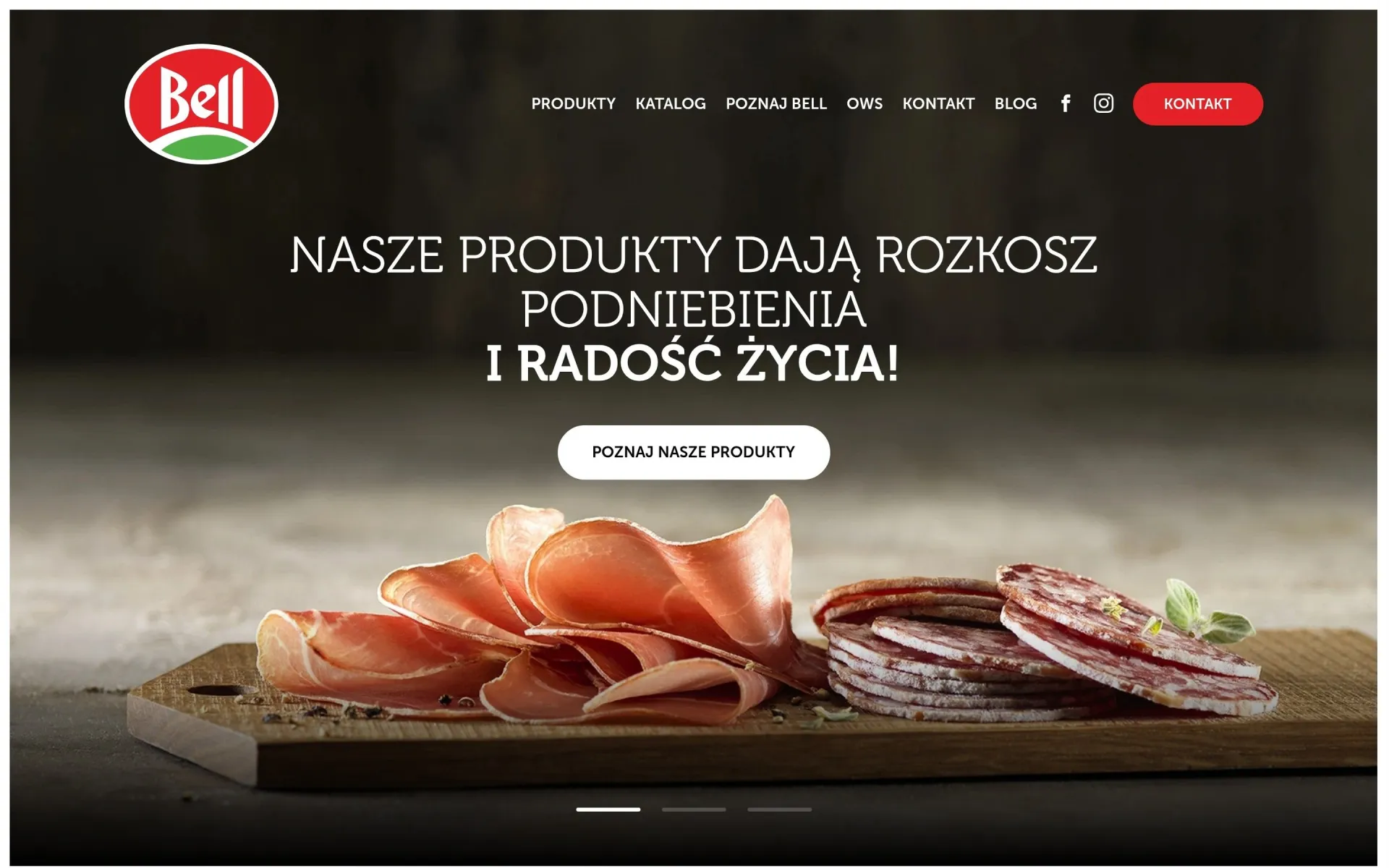 Przewijanie strony głównej bellpolska.com.pl na komputerze