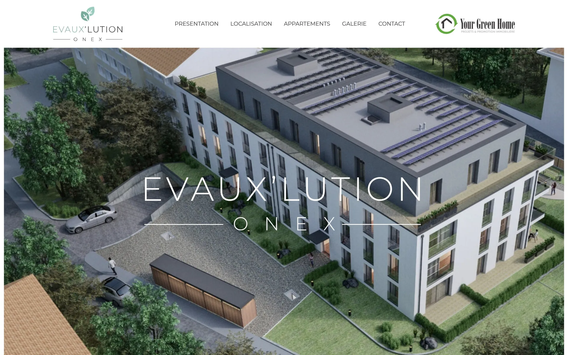 Przewijanie strony evauxlution.ch na komputerze