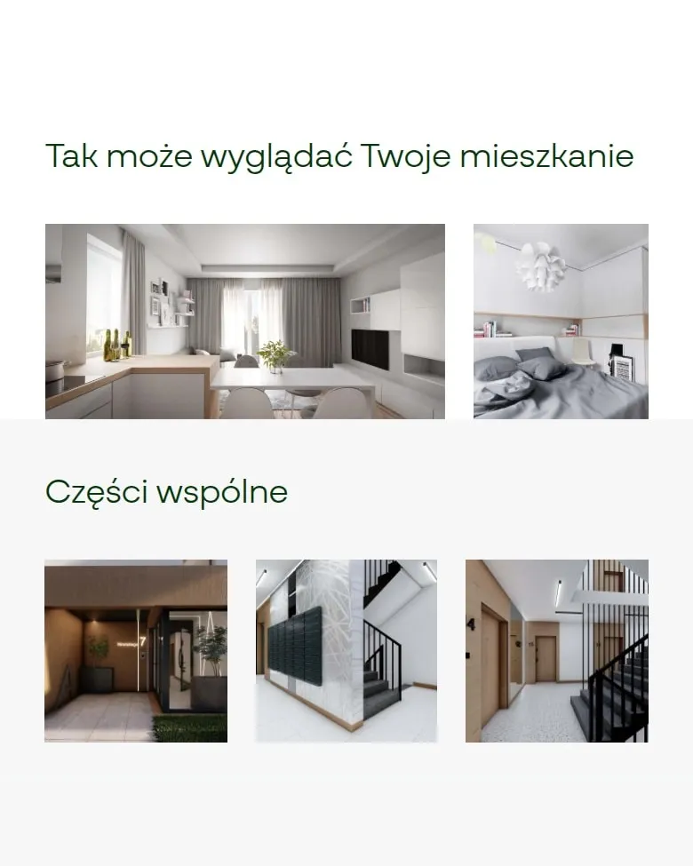 Galeria forpoz.pl na telefonie: wizualizacje wnętrz mieszkań i części wspólnych