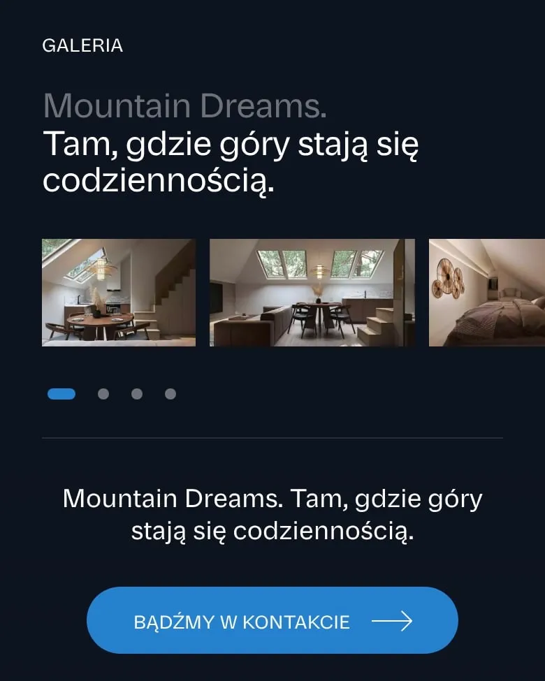 Galeria inwestycji Mountain Dreams na telefonie