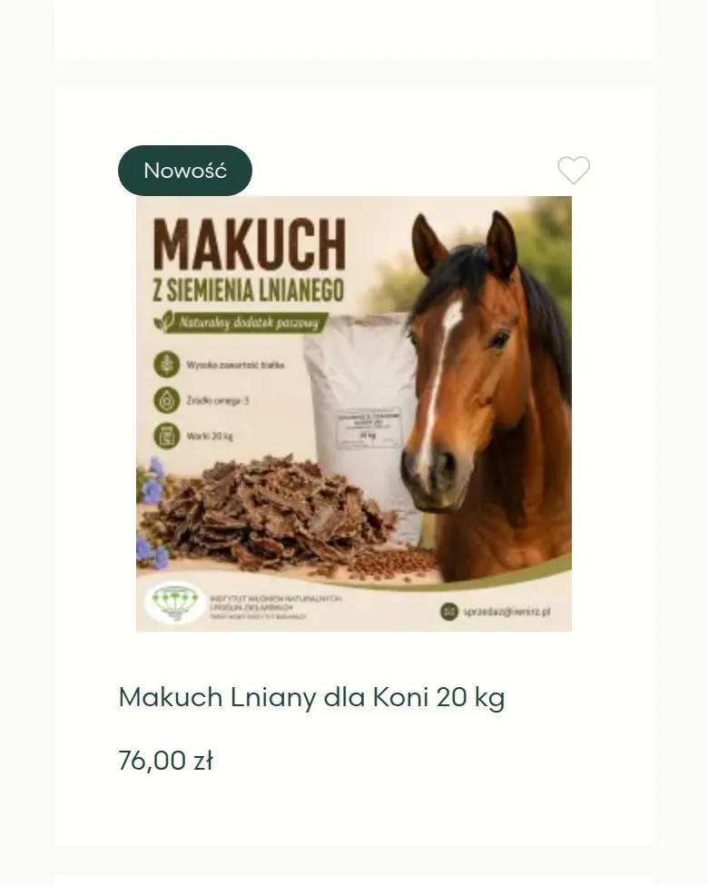 Produkt z kategorii „Dla zwierząt” z etykietą „Nowość” na telefonie