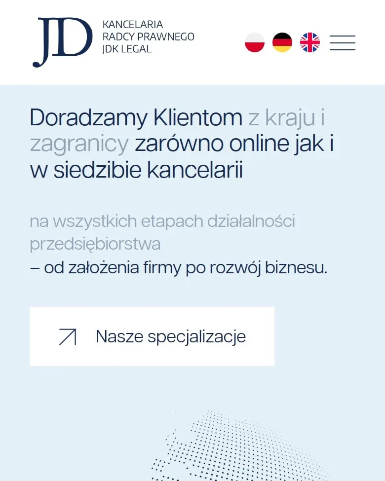 Sekcja o doradztwie dla klientów z kraju i zagranicy na telefonie