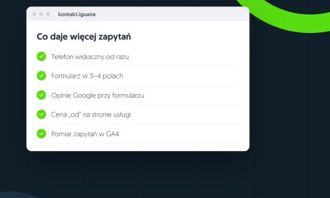 Ilustracja: co daje więcej zapytań ze strony firmowej i kluczowe zdarzenia w GA4
