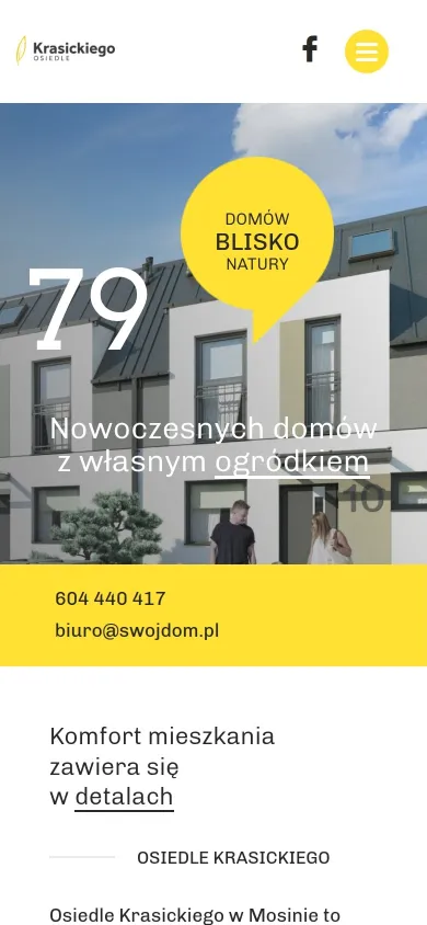 Strona główna osiedlekrasickiego.pl na telefonie