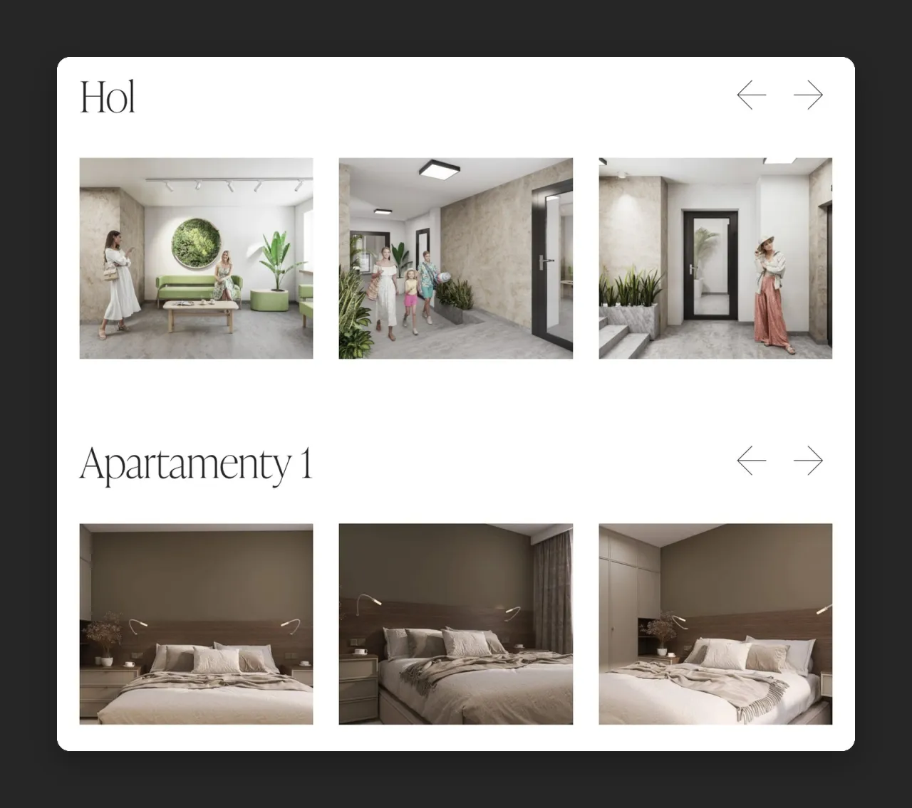 Galeria Monte Cassino Apartments: kategorie Hol i Apartamenty 1 ze sliderami