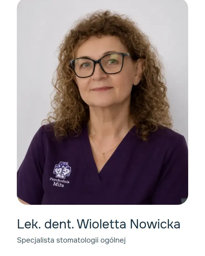 Profil lekarza na podstronie Nasz zespół, wersja mobilna