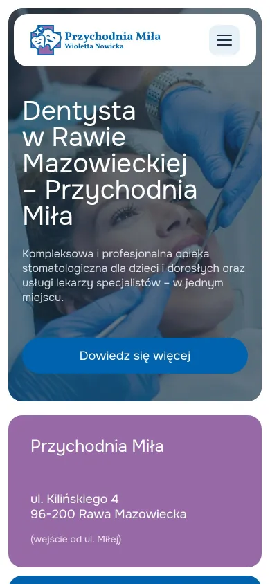 przychodniamila.pl na telefonie