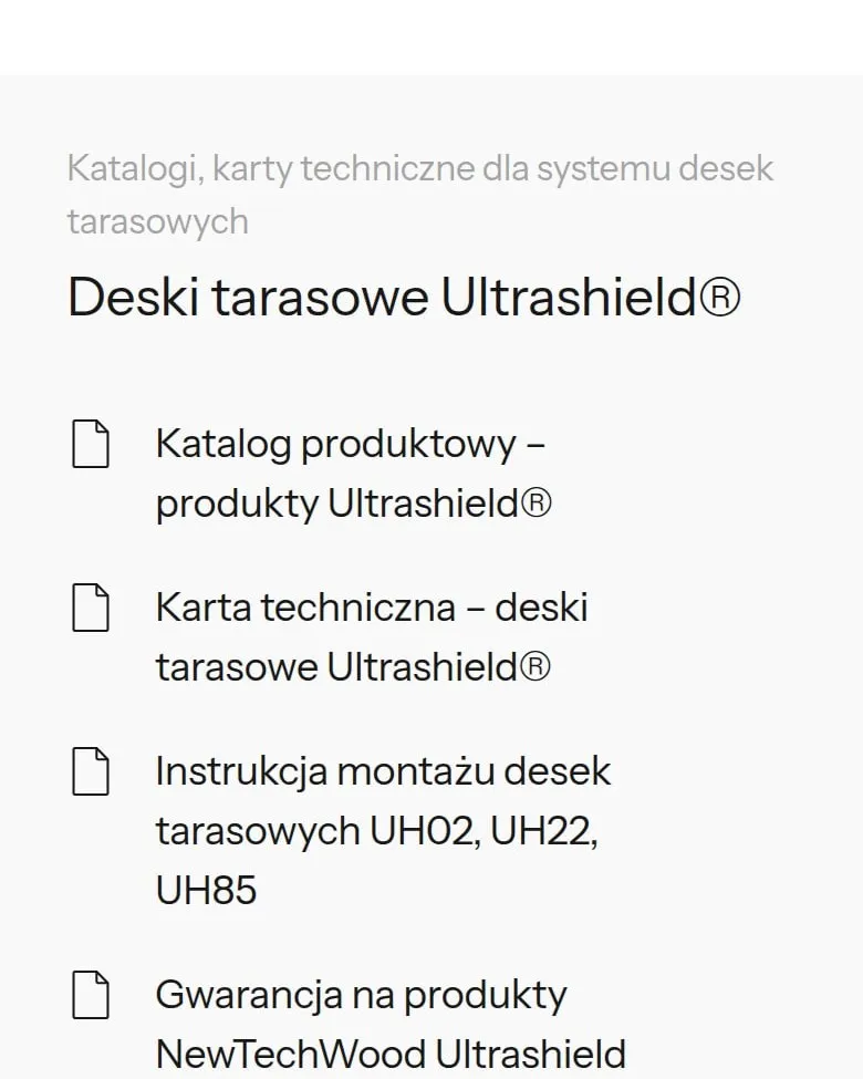 Pliki do pobrania na stronie „Dla architekta” na telefonie