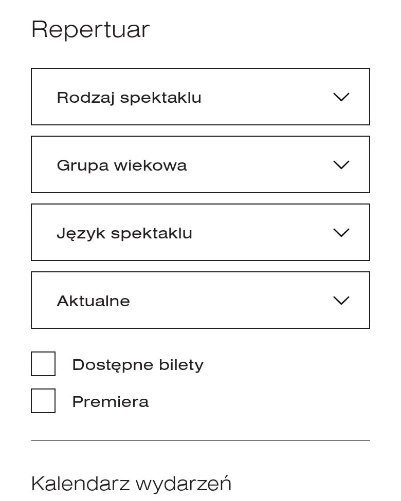 Filtry repertuaru na telefonie