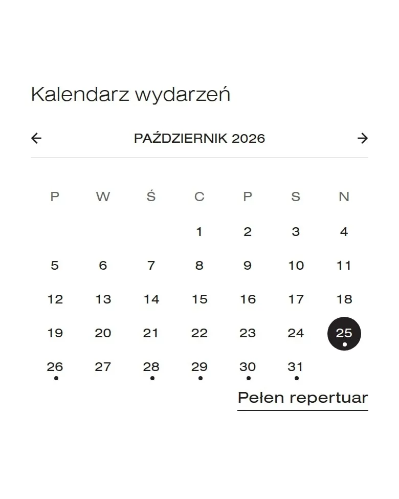Kalendarz wydarzeń na stronie głównej na telefonie