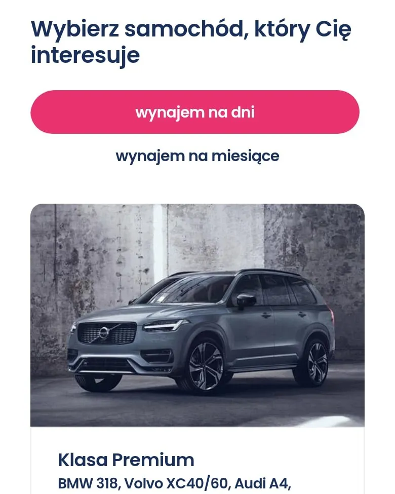 Karta klasy Premium na telefonie