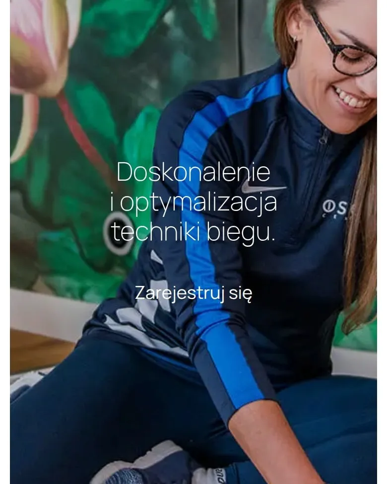 Podstrona Analiza biegu na telefonie