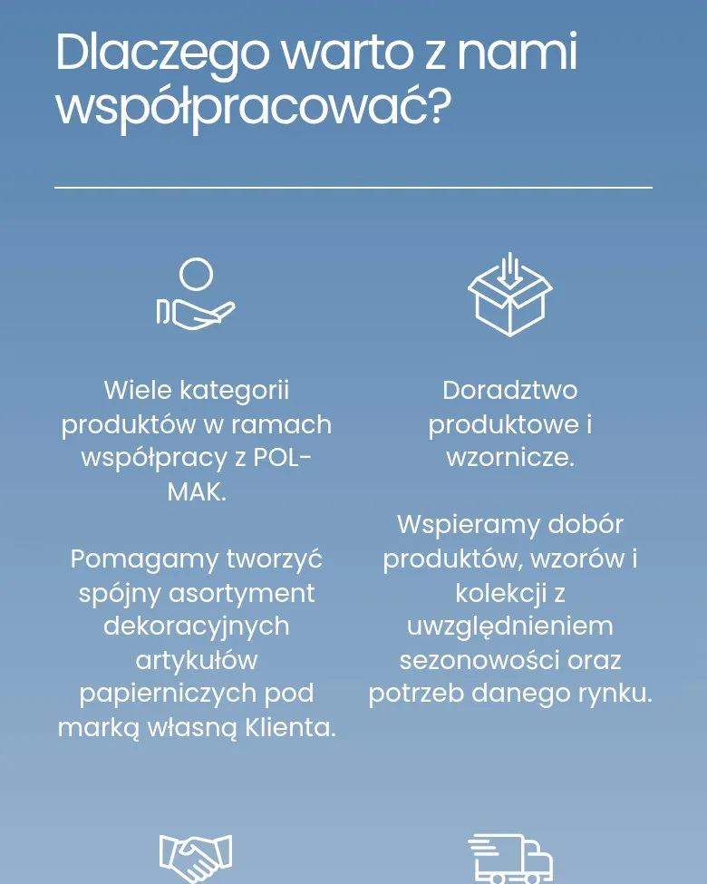 Sekcja „Dlaczego warto z nami współpracować?” na telefonie