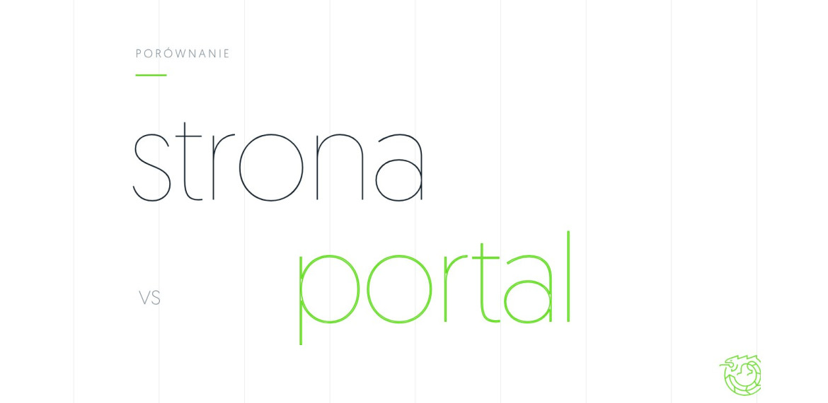 Ilustracja: porównanie strony internetowej z portalem internetowym