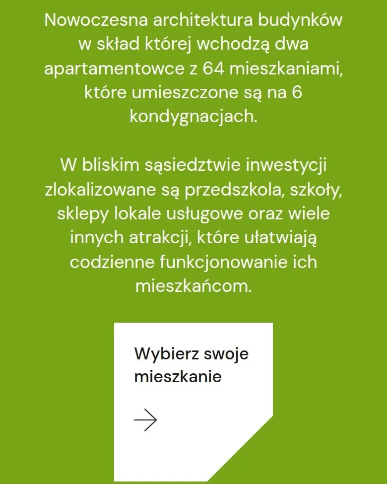 Sekcja „To tu – możesz zamieszkać” na telefonie