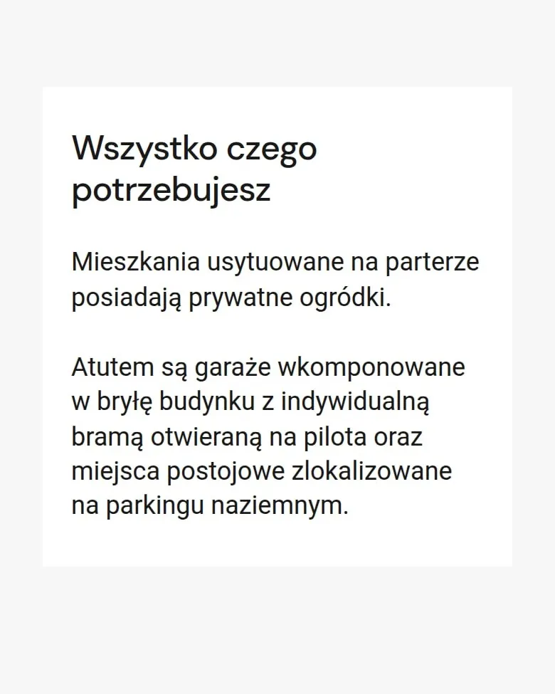 Blok „Wszystko czego potrzebujesz” o ogródkach i garażach na stronie głównej na telefonie
