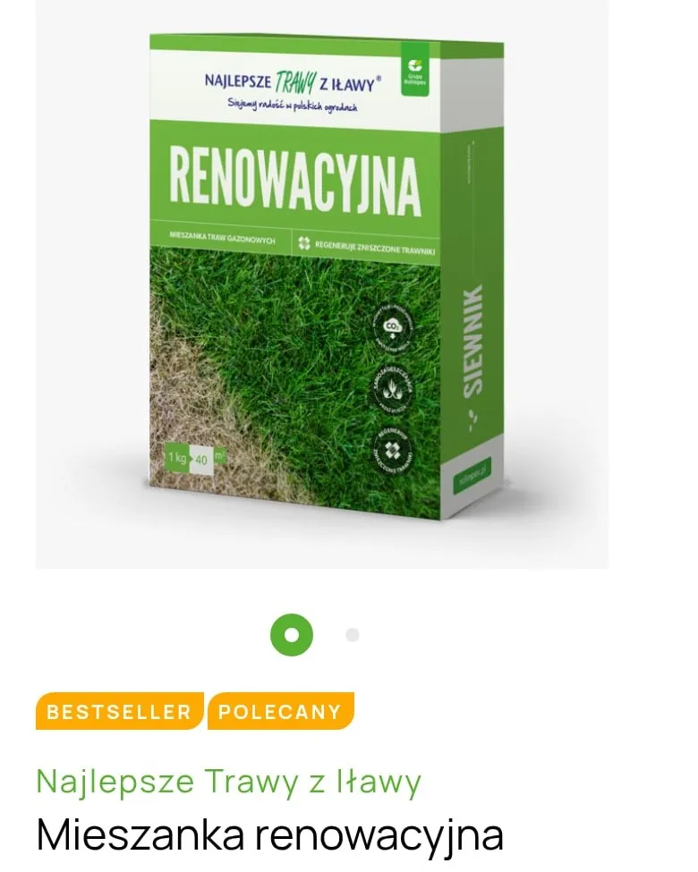 Karta mieszanki renowacyjnej z etykietami „Bestseller” i „Polecany” na telefonie