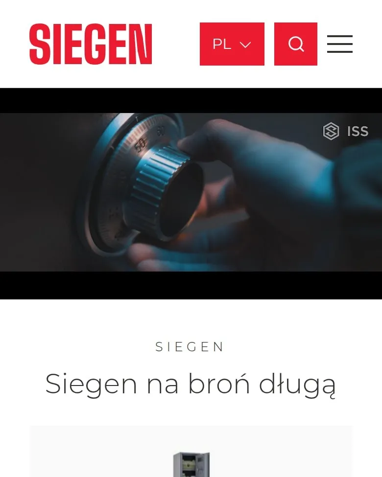 Kategoria „Siegen na broń długą” z filmem w nagłówku na telefonie