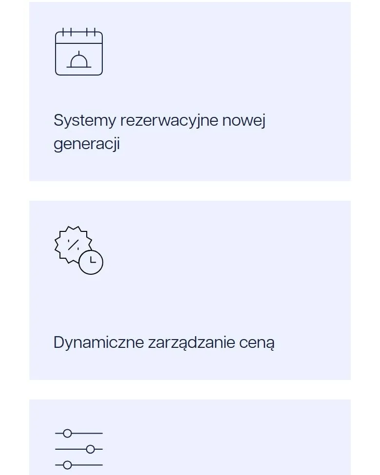 Kafle usług na podstronie „Zarządzanie wynajmem” na telefonie