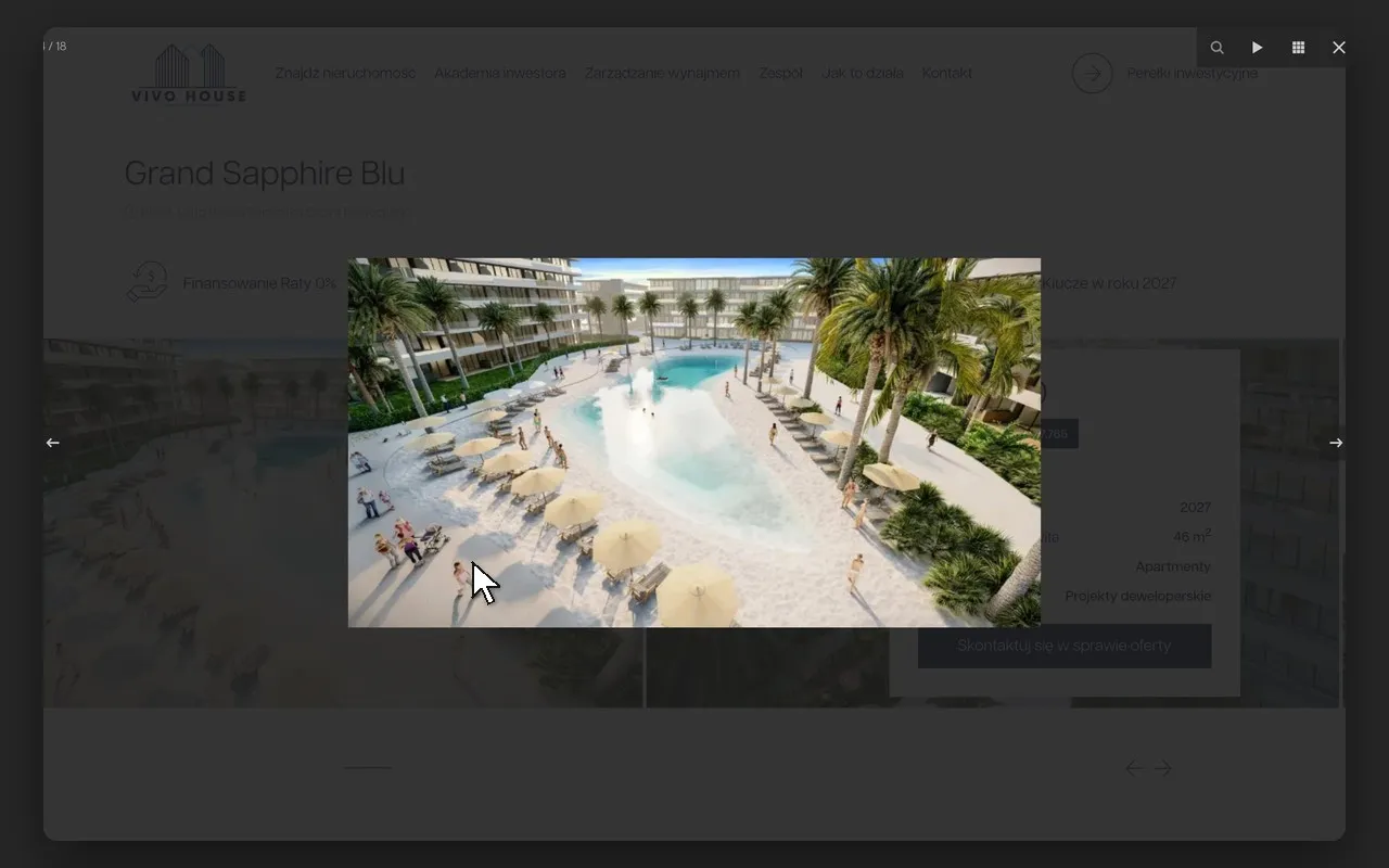Galeria inwestycji Grand Sapphire Blu otwarta w podglądzie pełnoekranowym